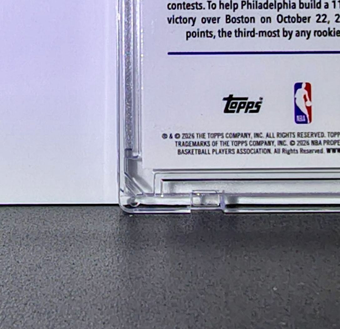 VJ Edgecombe Rookie 2025-26 NBA Topps Chrome Update #153 Basketball Card 76ers