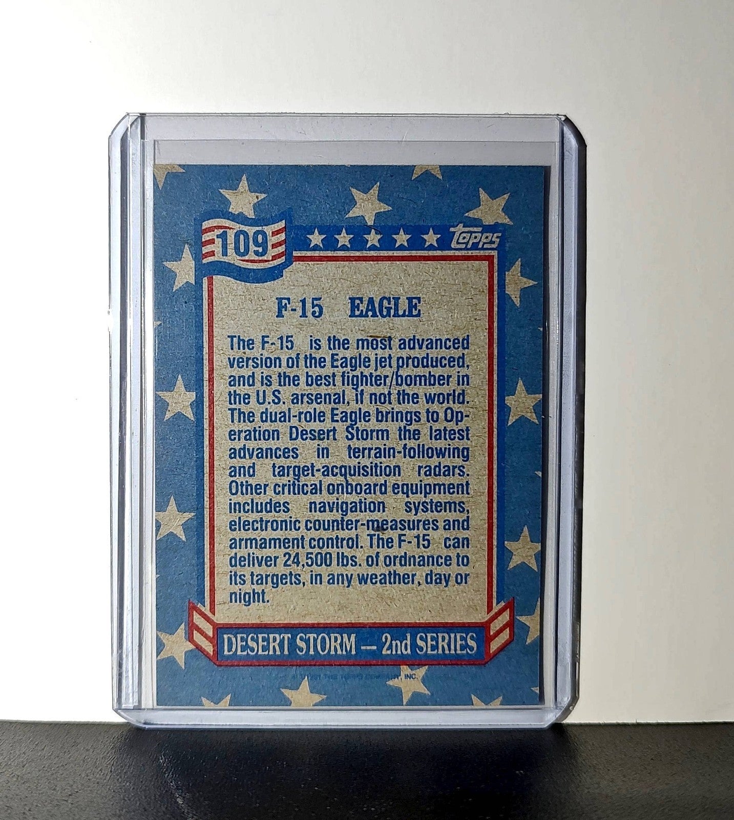 F-15 Eagle 1991 Topps Desert Storm #109 Card