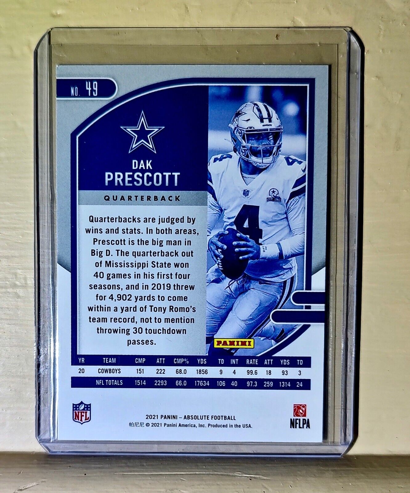 Dak Prescott 2021 Panini NFL Absolute Football #49 Card