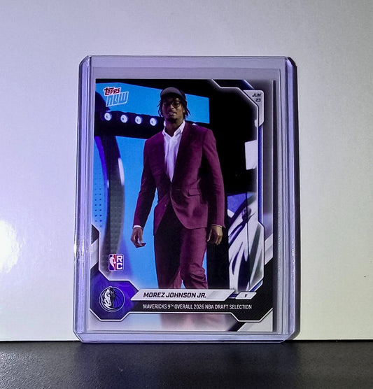 Morez Johnson Jr. Rookie 2026-27 Topps NBA Draft #MJOH Card Mavericks