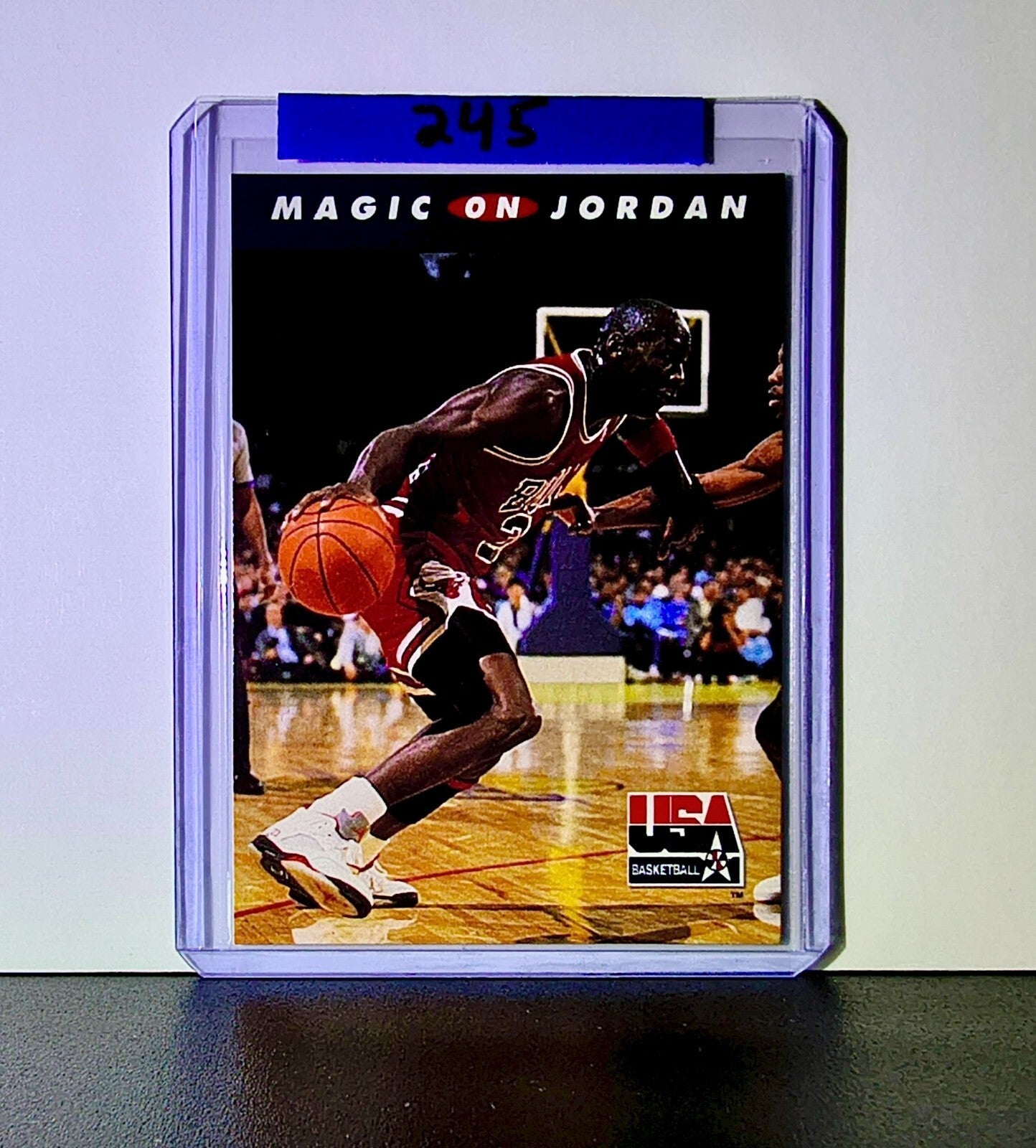 Michael Jordan Magic Johnson 1992-93 Skybox USA Basketball #105 Card Bulls