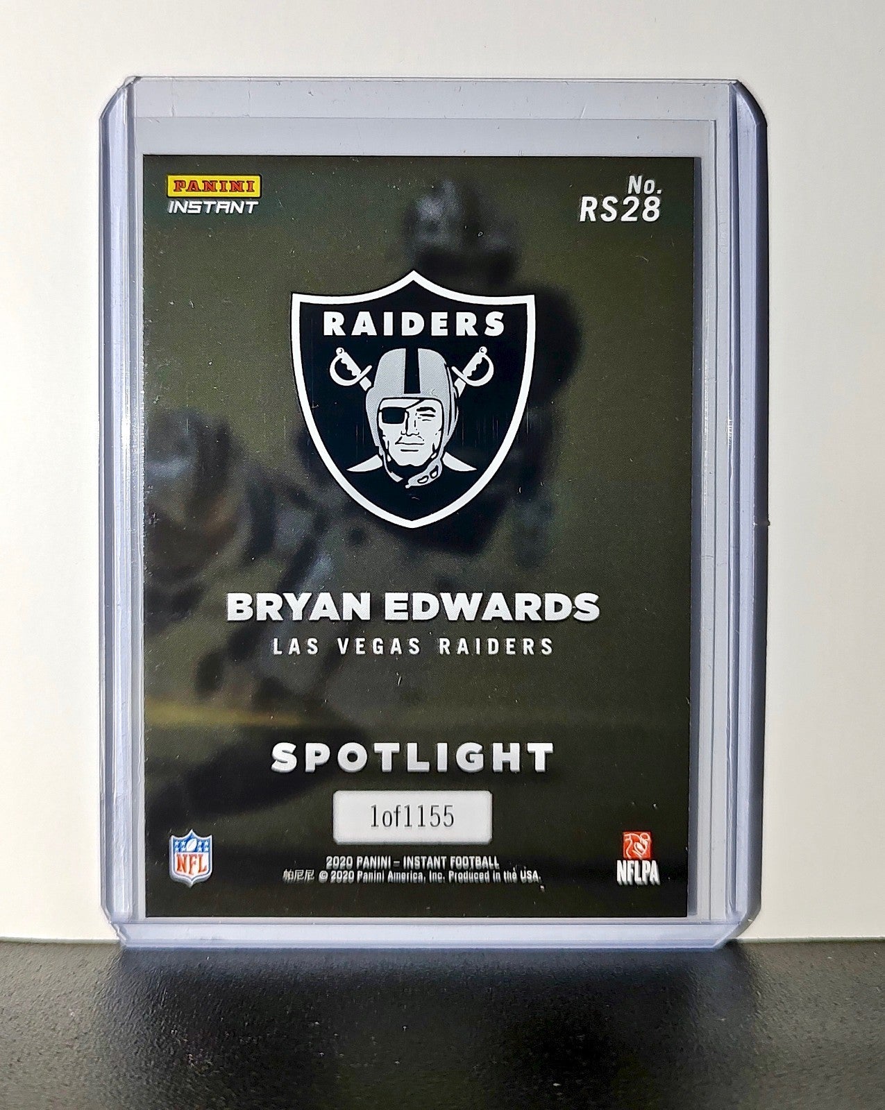 Bryan Edwards Rookie 2020 Panini NFL #28 Rookie Spotlight Card Las Vegas Raiders