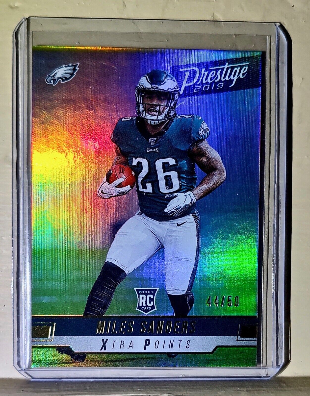 Miles Sanders 2019 Panini Prestige Xtra Points #258 NFL Rookie Card 44/50 Eagles