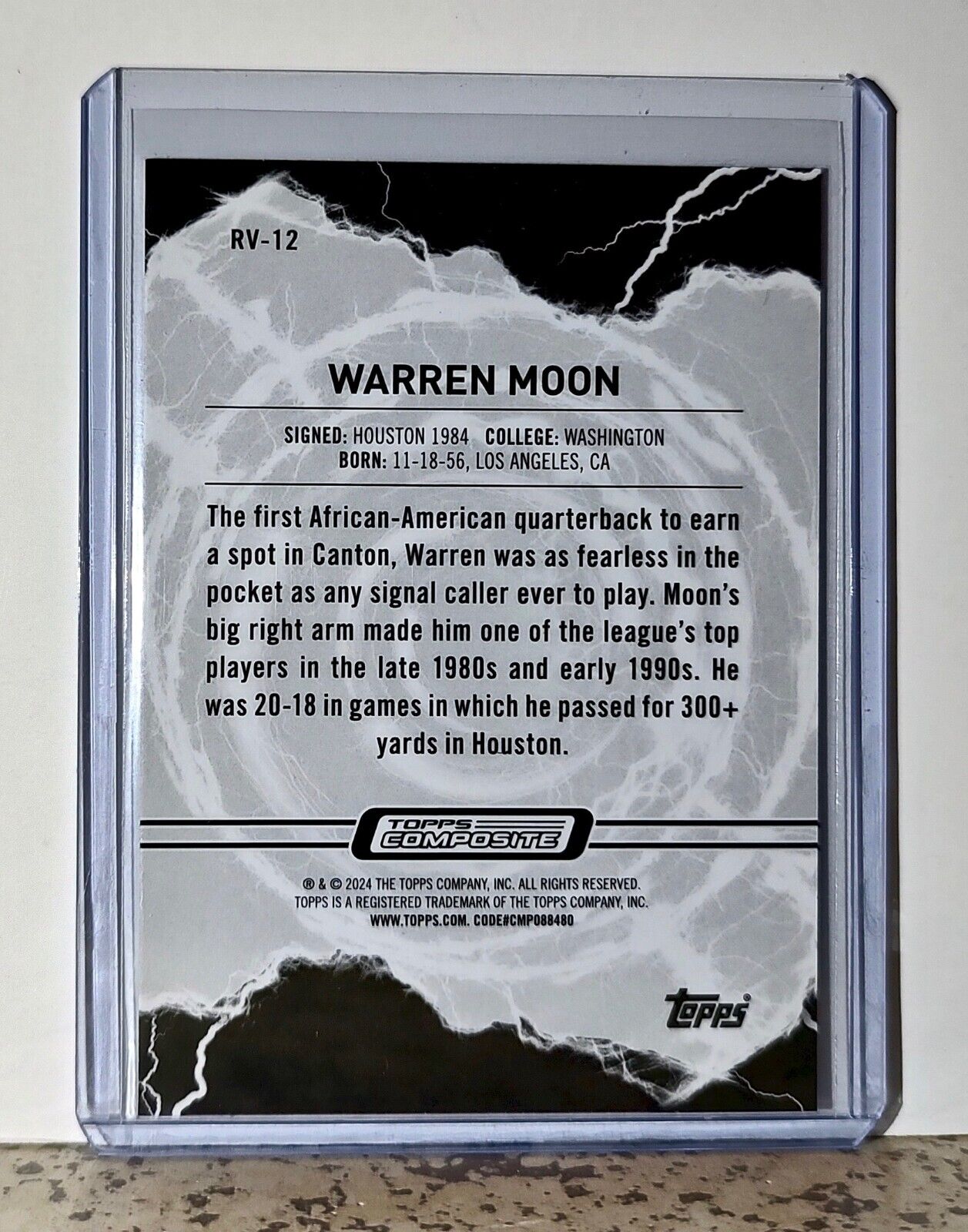 Warren Moon 2023 Topps Resurgence Voltaic NFL #RV-12 Card  Houston Texans
