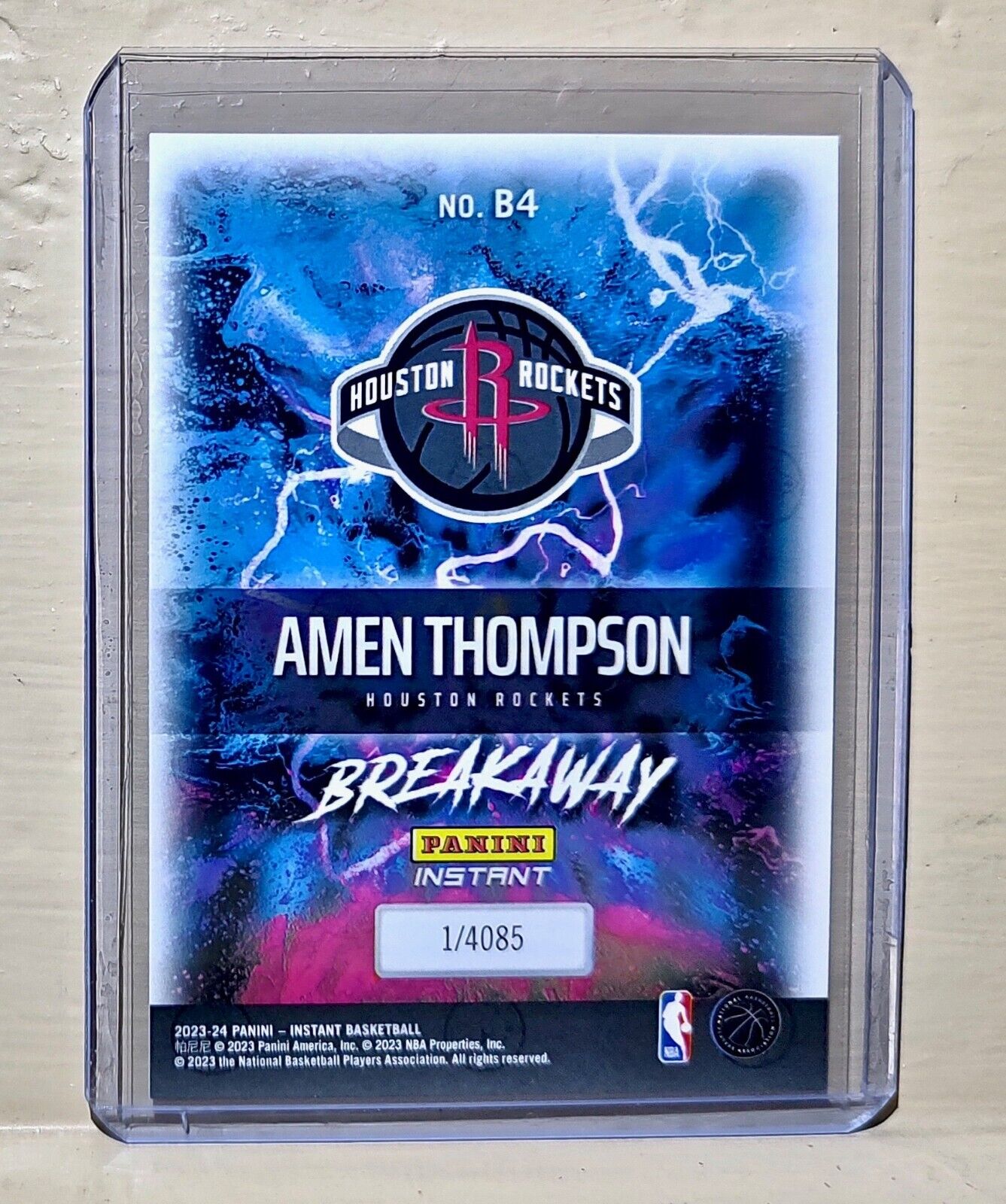 Amen Thompson 2023-24 Panini NBA Breakaway Basketball #4 Rookie Card 1 of 4085