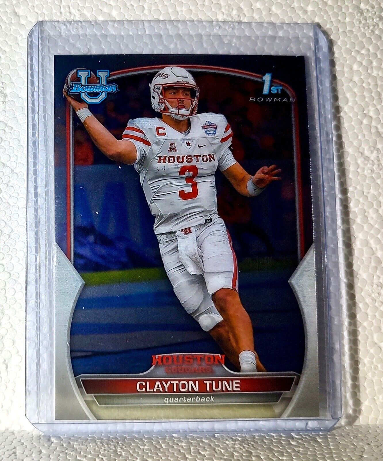 Clayton Tune 2022 Topps 1st Bowman U Football #98 Card Houston