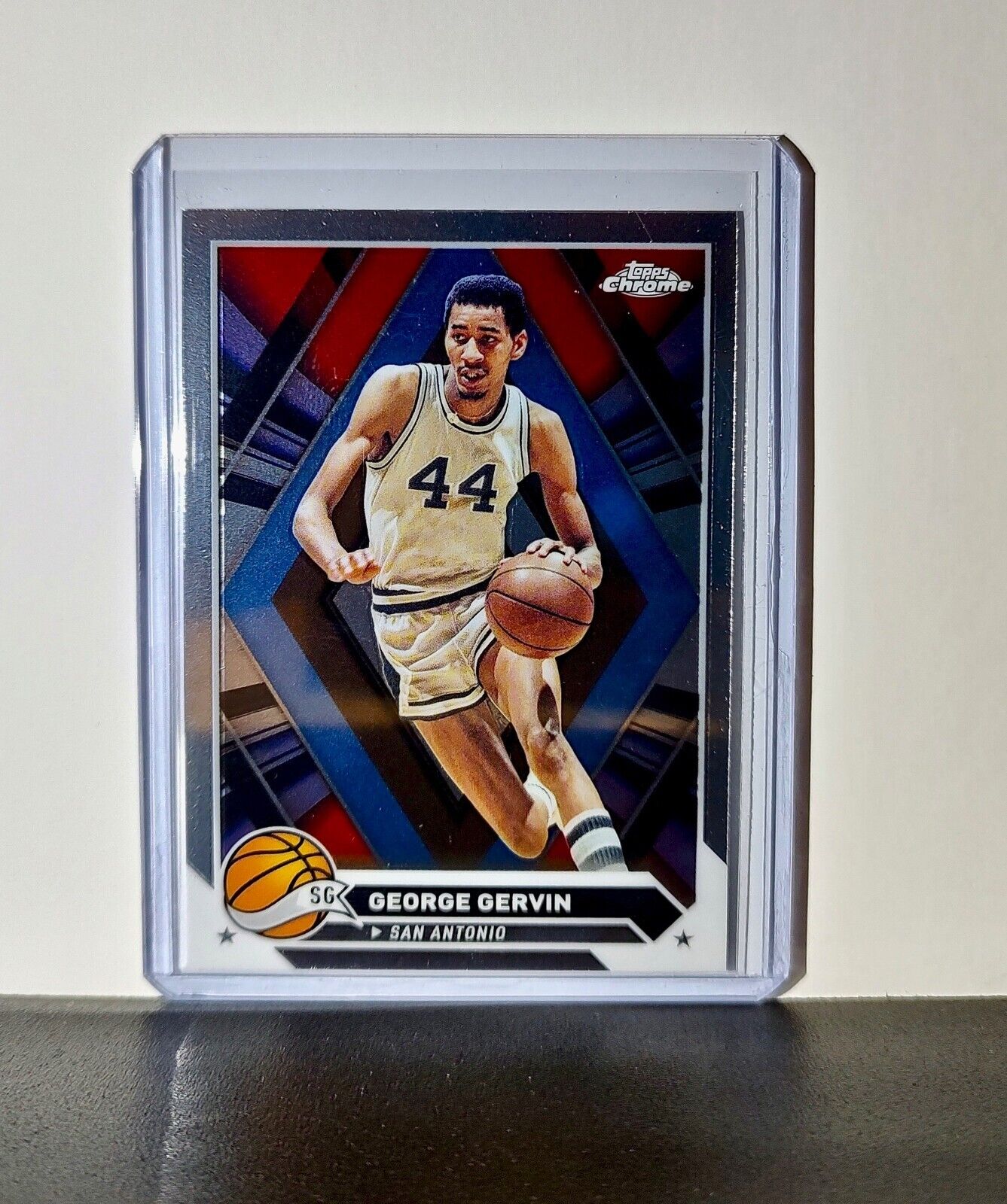 George Gervin 2023-24 Topps Chrome NBA #75 Card San Antonio Spurs
