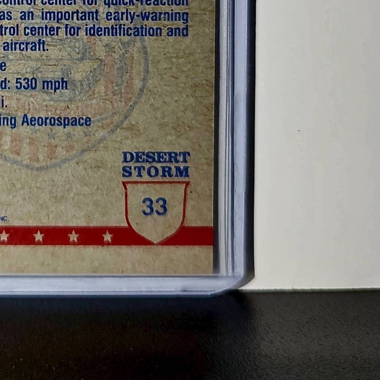 The Sentry – An E-3A AWACS 1991 Topps Desert Storm #33 Card