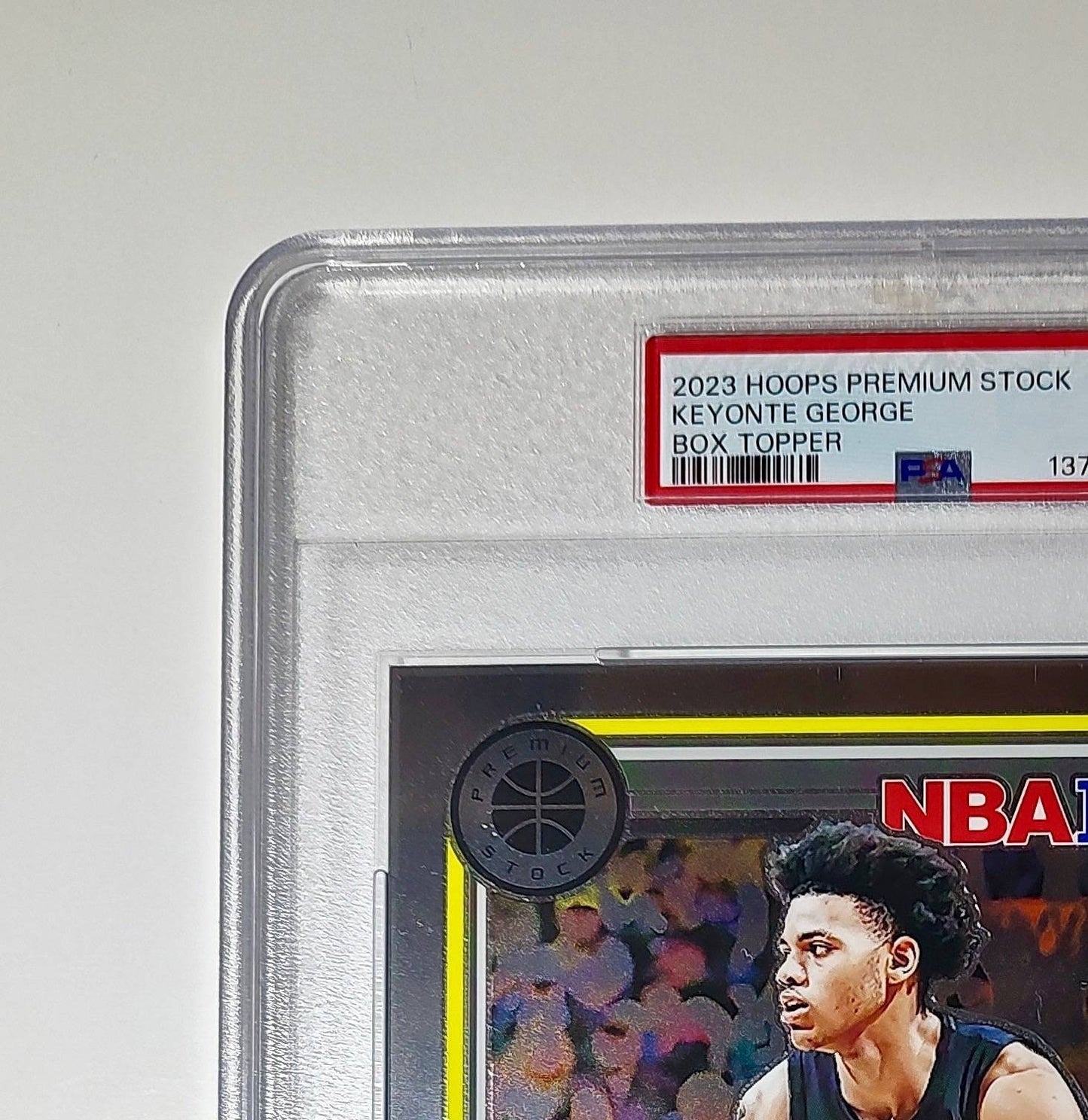 Keyonte George 2023 Panini Premium Stock NBA Hoops #20 Jumbo Rookie PSA 9 Mint