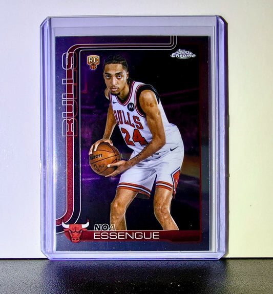 Noa Essengue Rookie 2025-26 NBA Topps Chrome Update #162 Card Chicago Bulls