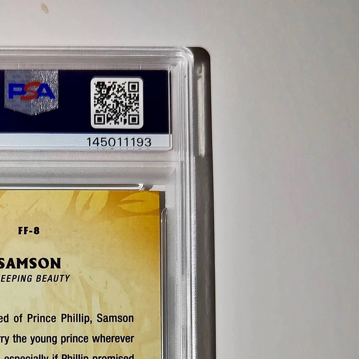 Samson 2025 Topps Disney #FF-8 Furry Friends Card Sleeping Beauty PSA 10