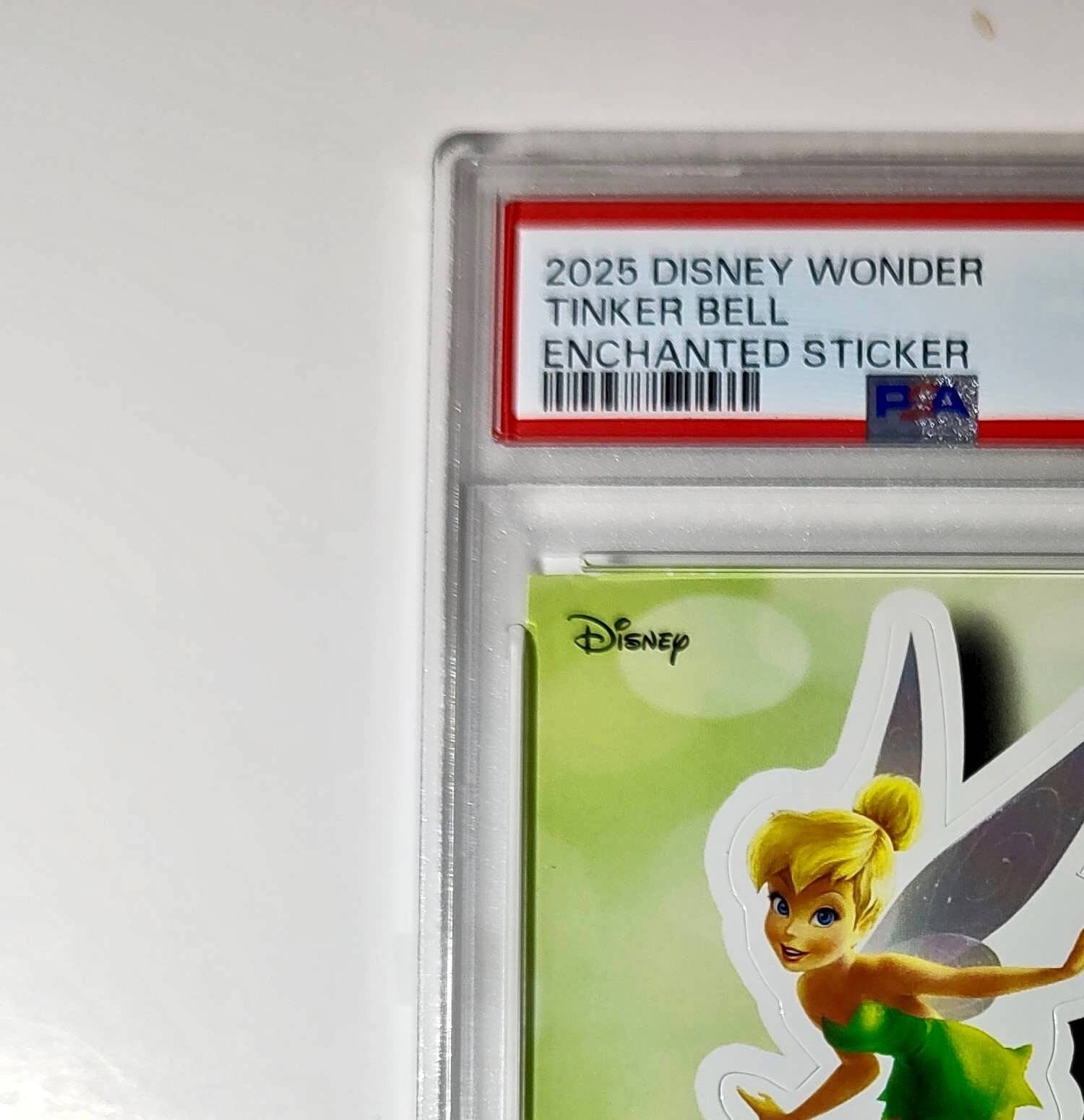 Tinker Bell 2025 Topps Disney #ES-9 Enchanted Sticker Card Peter Pan PSA 9