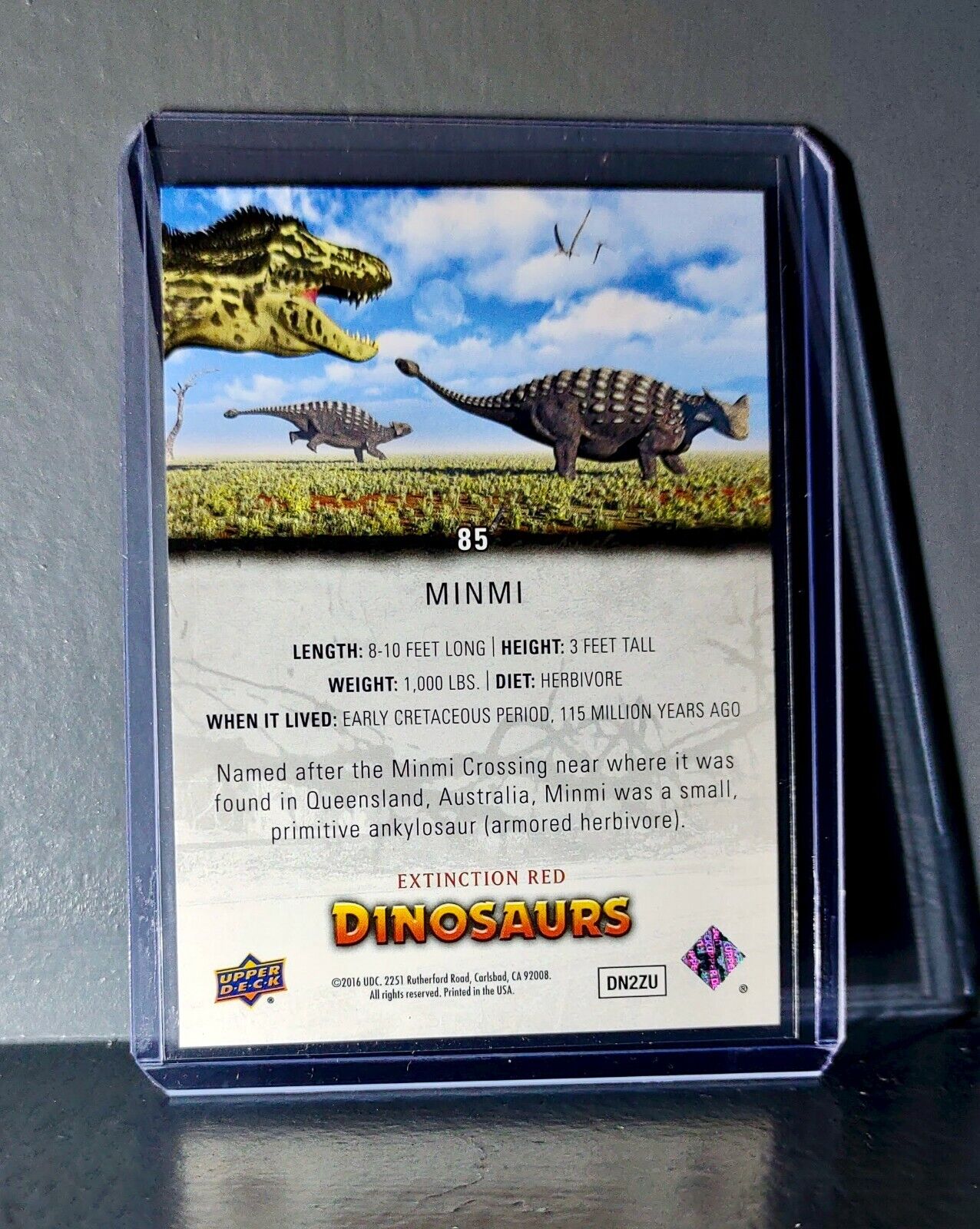 2015 Upper Deck Dinosaurs Minmi Extinction Red Parallel #85 Card