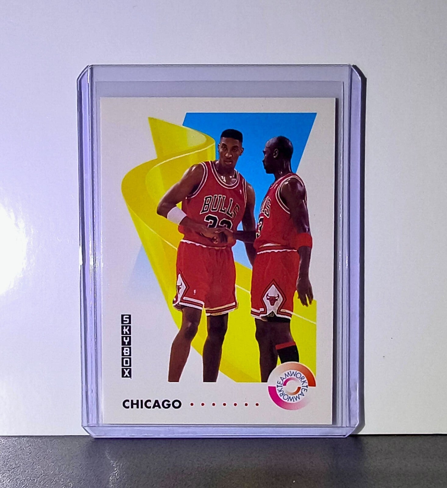 Michael Jordan Scottie Pippen 1991-92 Skybox #462 Basketball Card Chicago Bulls