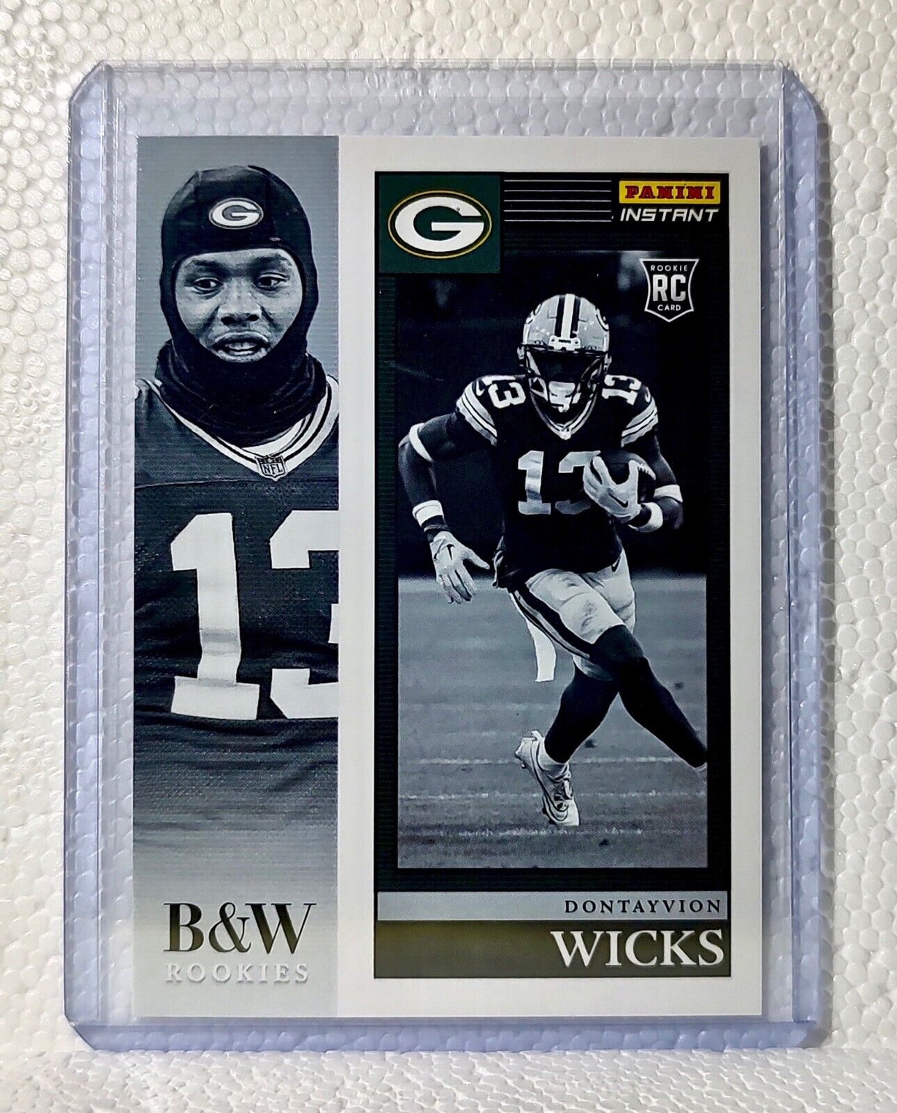 Dontayvion Wicks 2023 Panini NFL #29 Black & White Rookies Card Packers 1/216