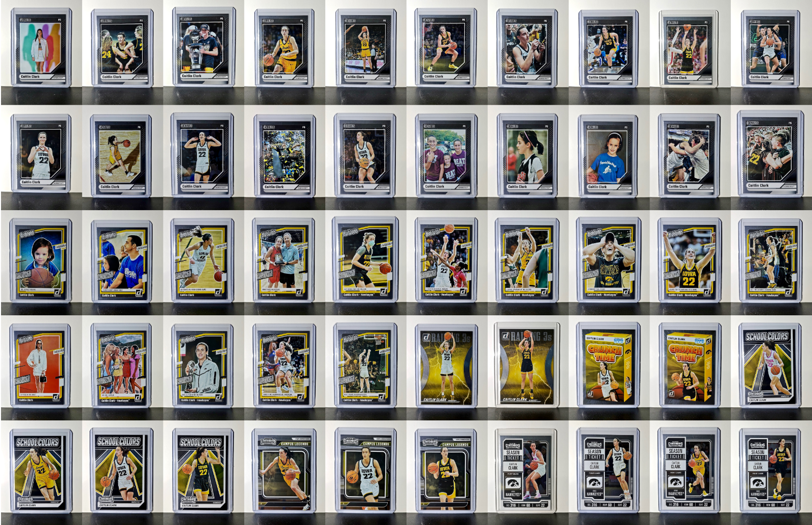 Caitlin Clark Panini Collection Set 2024 Silver Foil Variant Cards Iowa Hawkeyes