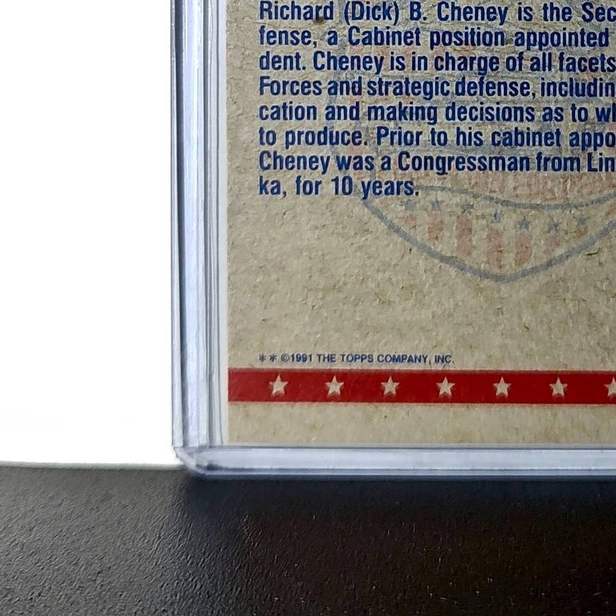 Dick Cheney 1991 Topps Desert Storm #3 Card