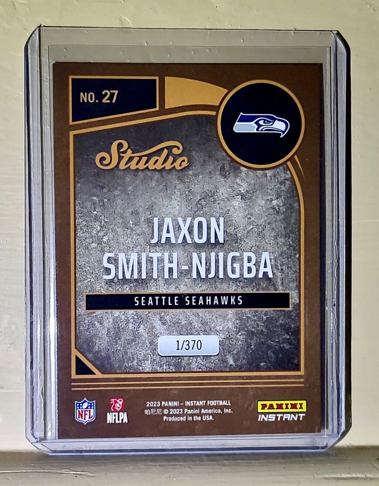 Jaxon Smith-Njigba 2023 Panini NFL Studio Rookies #27 Rookie Card 1/370