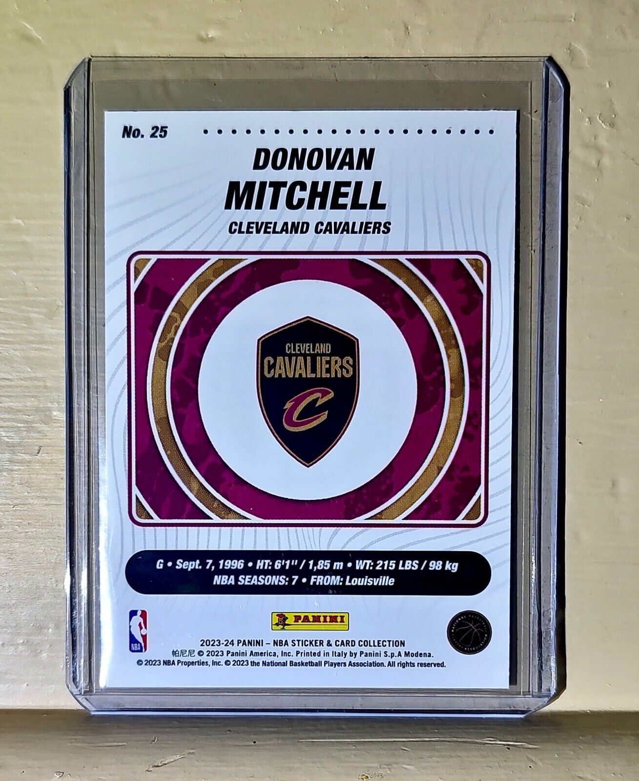 Donovan Mitchell 2023-24 Panini NBA Basketball #25 Card Cleveland Cavaliers