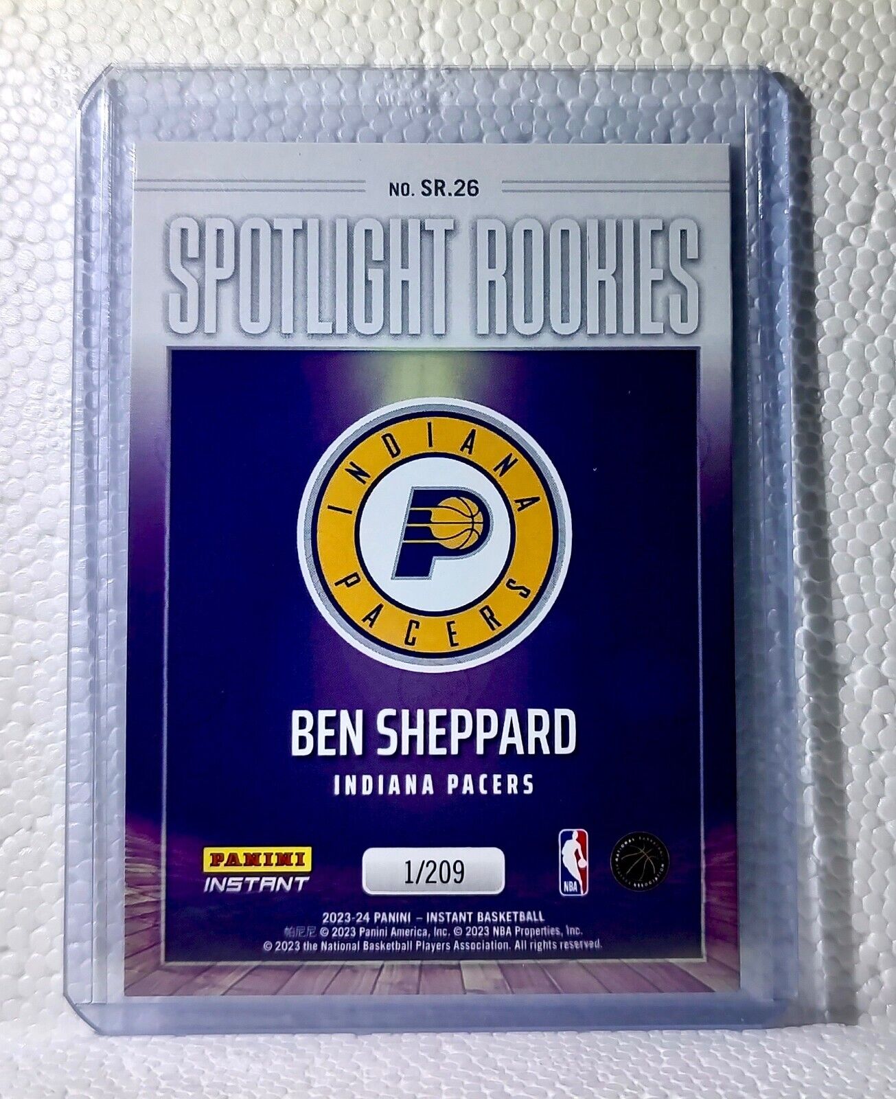 Ben Sheppard 2023-24 Panini #26 NBA Spotlight Rookies Basketball Card 1/209