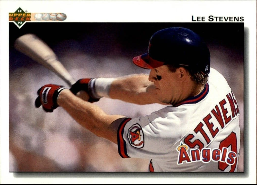 Lee Stevens 1992 Upper Deck MLB #634 Baseball Card California Angels