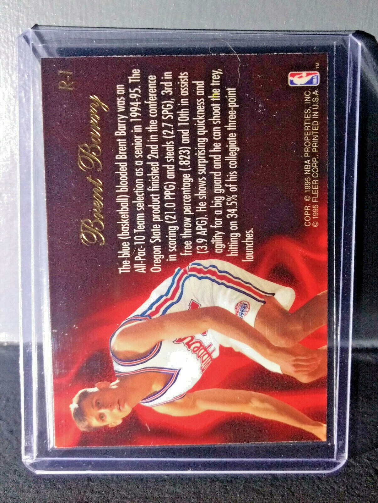 1995-96 Brent Barry Flair Class of '95 #R-1 Basketball Card