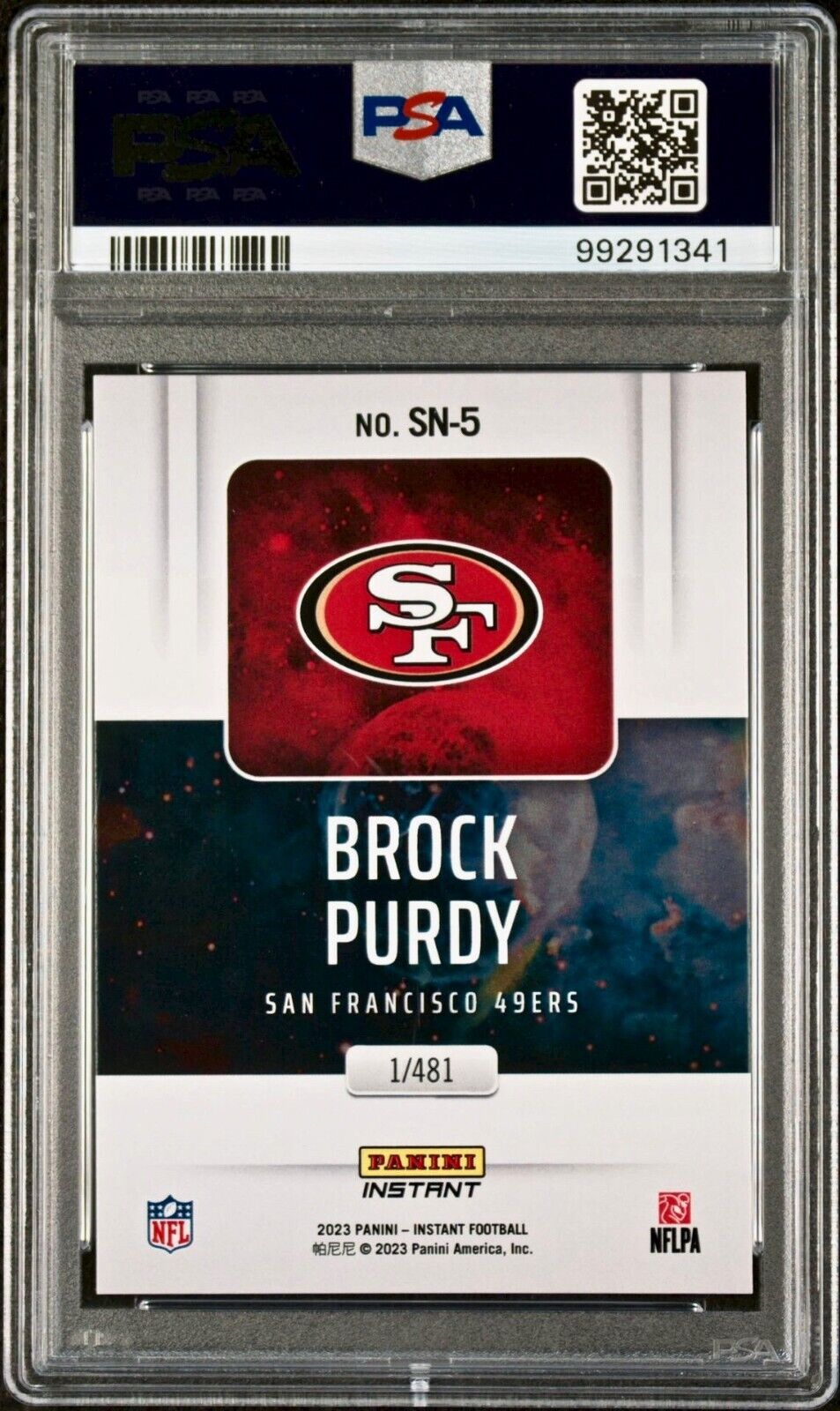 Brock Purdy 2023 Panini Supernova NFL #SN-5 Football Card PSA 10 Gem Mint