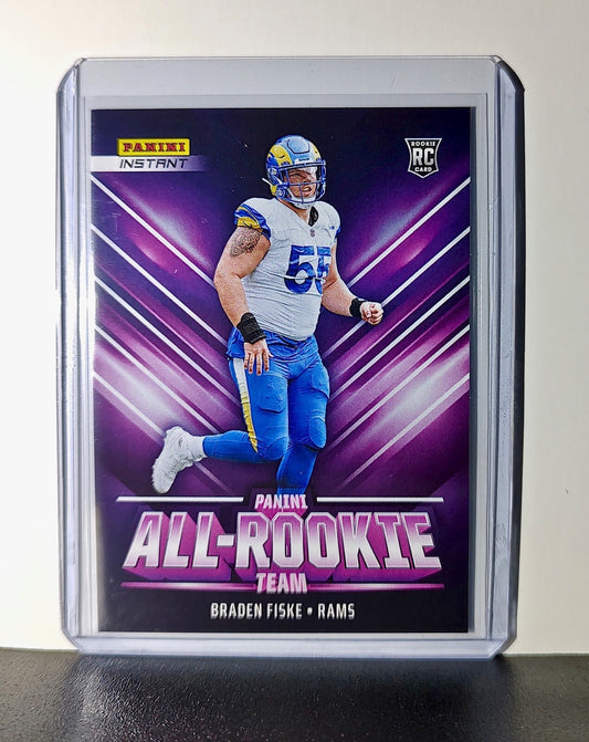 Braden Fiske Rookie 2024 Panini NFL #18 All-Rookie Card LA Rams​​ 1 of 314