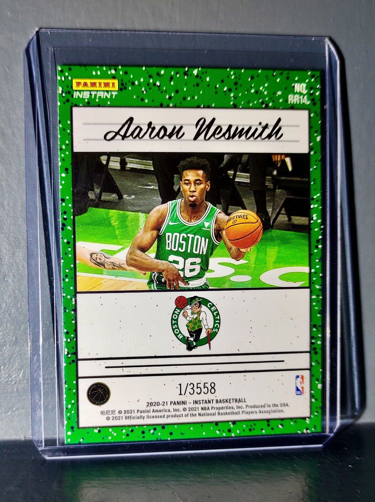 Aaron Nesmith 2020-2021 Panini NBA Instant #14 Rated Rookie Retro Card 1/3558