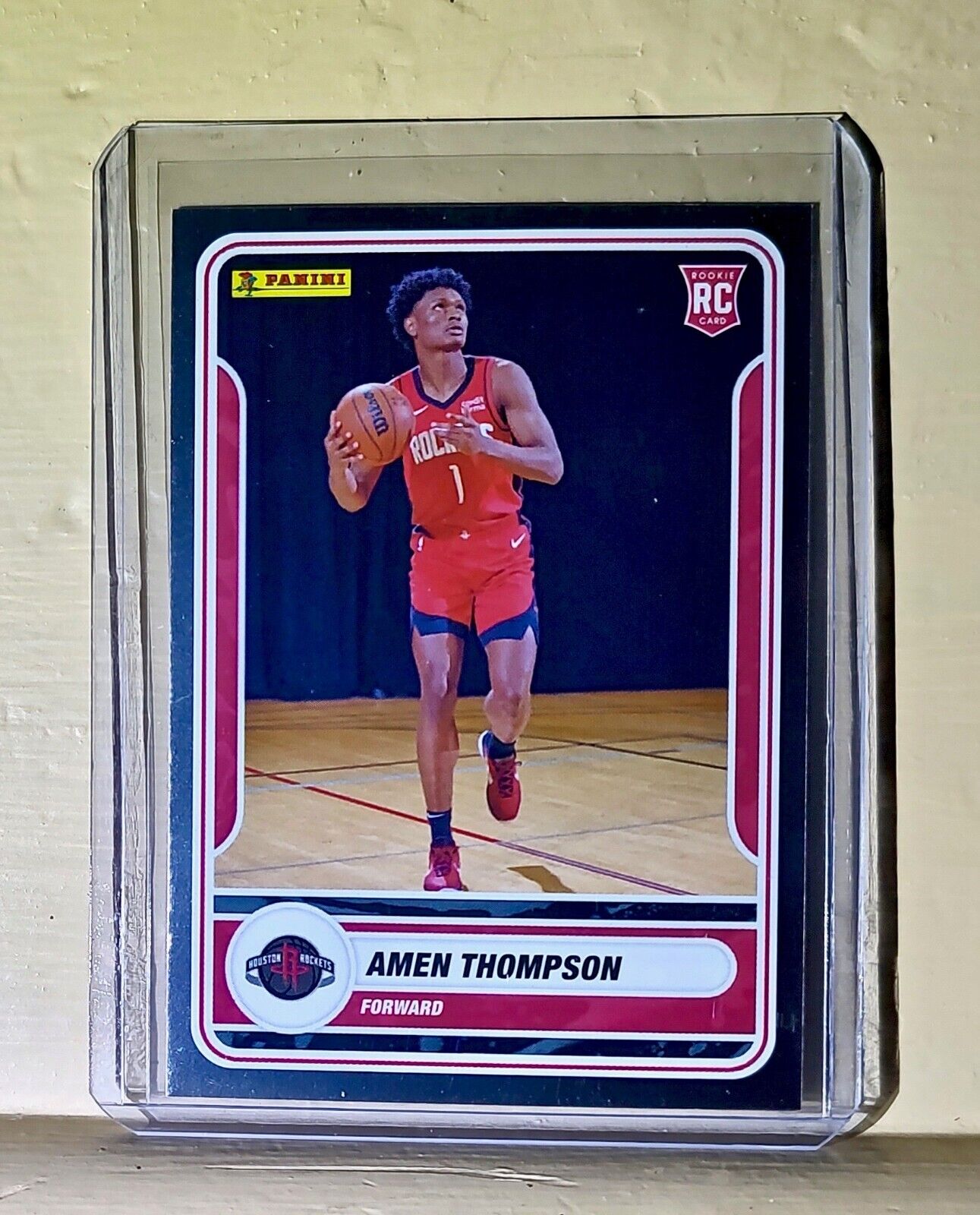 Amen Thompson 2023-24 Panini NBA #99 Silver Foil Parallel Rookie Card Rockets