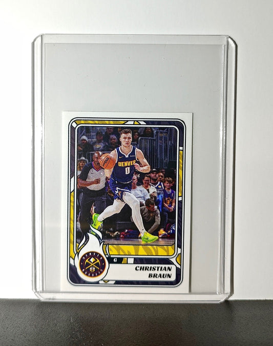 Christian Braun 2024-25 Panini NBA #313 Sticker Card Denver Nuggets