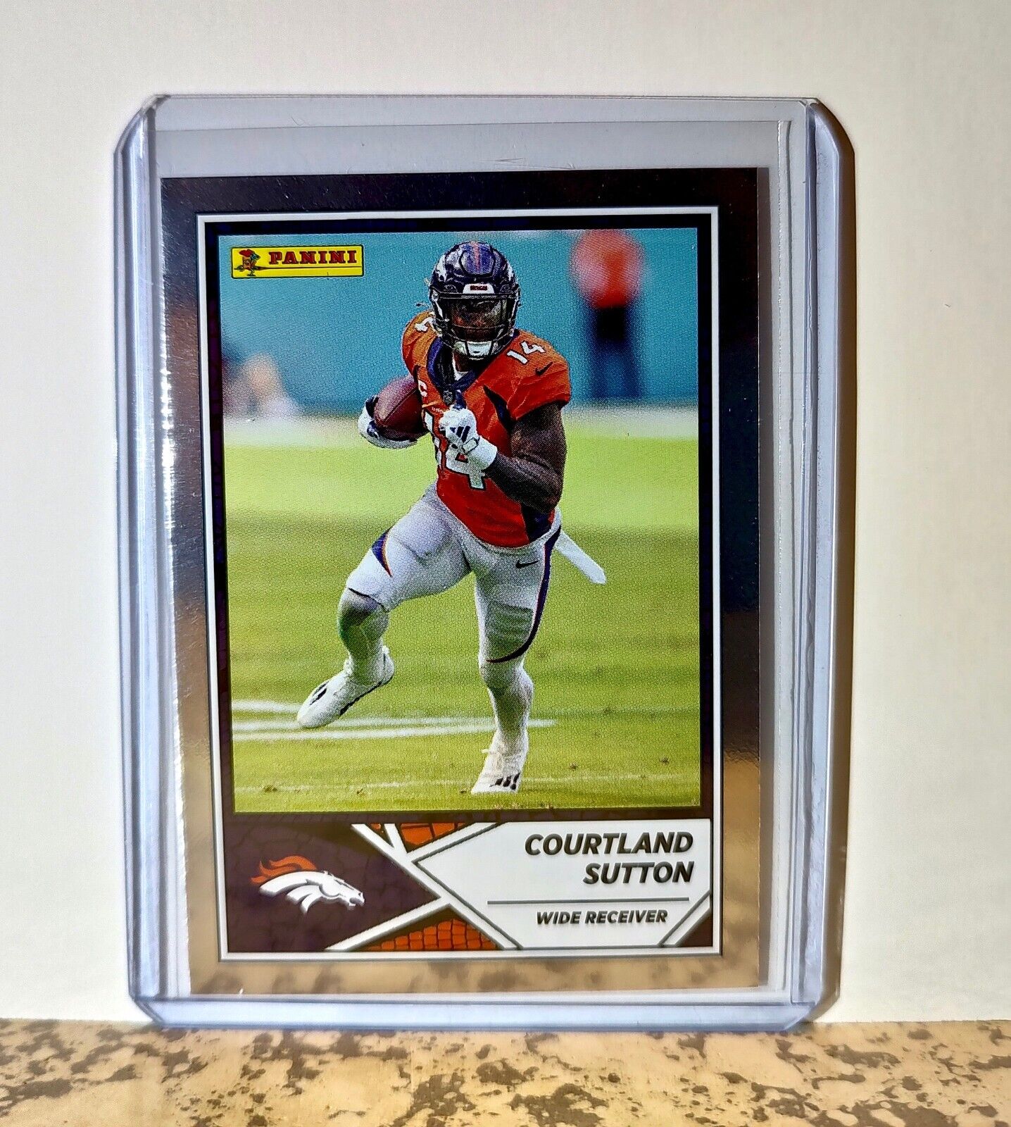 Courtland Sutton 2024 Panini NFL #3 Silver Foil Sticker Card Denver Broncos