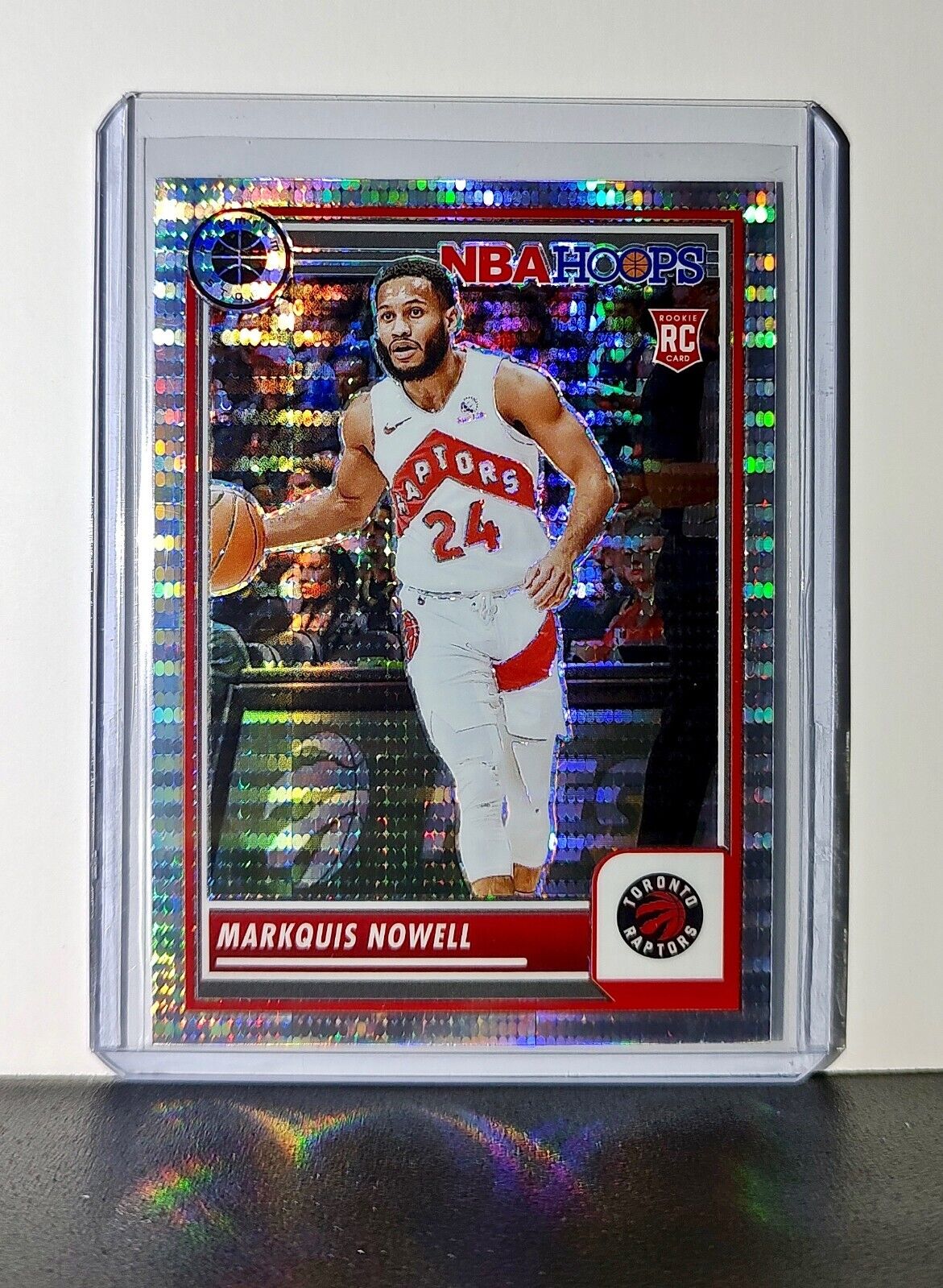 Markquis Nowell 2023-24 Panini Premium NBA Hoops #57 Rookie Pulsar Prizm Raptors