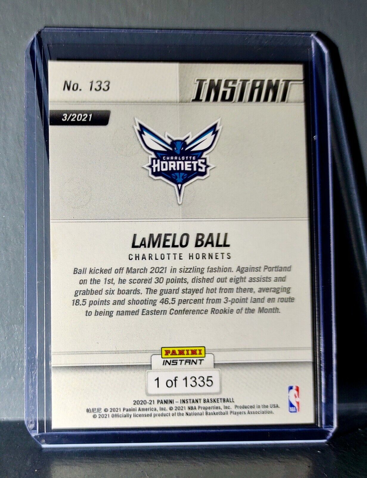 Lamelo Ball 2020-21 Panini #133 Rookie NBA Basketball Card Hornets 1 of 1,335