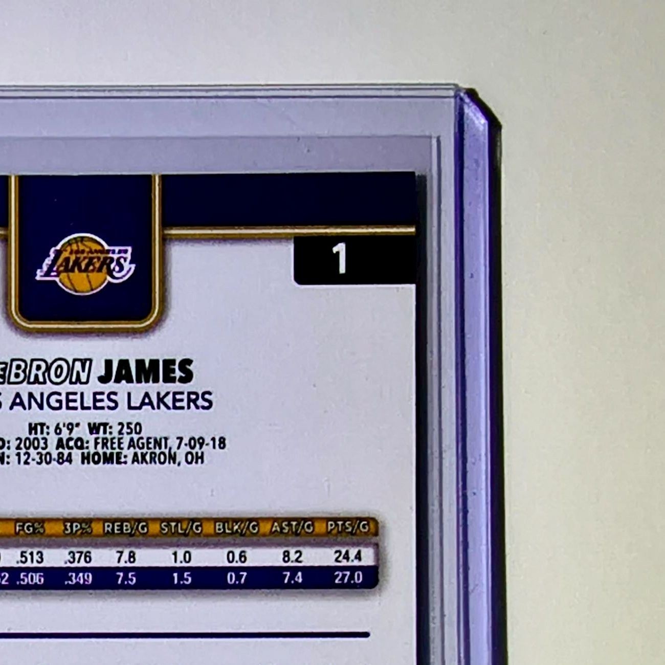 LeBron James 2025-26 NBA Topps Chrome Update #1 Card Los Angeles Lakers