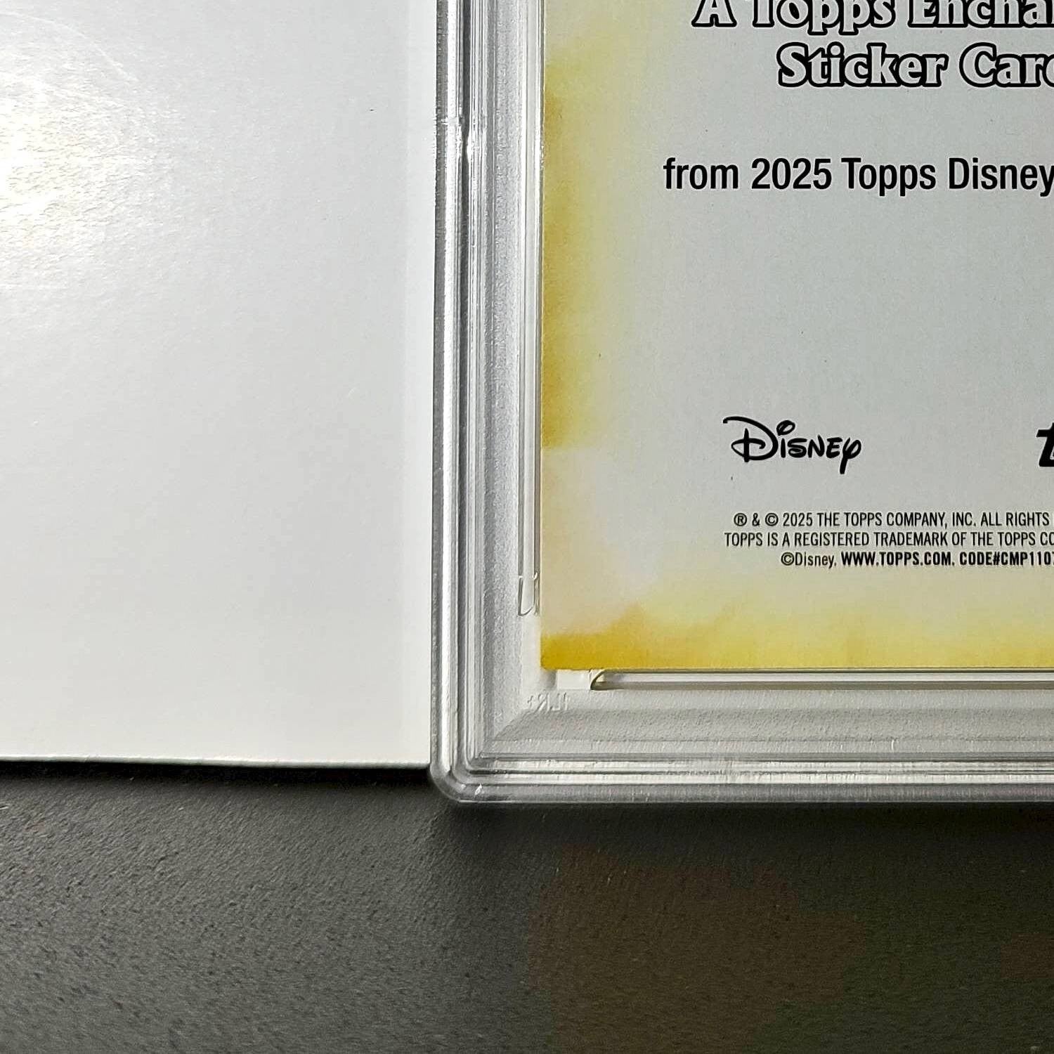 Belle 2025 Topps Disney #ES-13 Enchanted Sticker Card Beauty and the Beast PSA 9