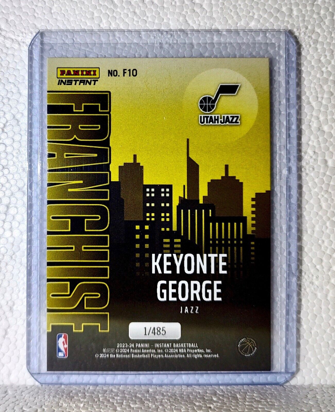 Keyonte George 2023-24 NBA #10 Franchise Basketball Card Utah Jazz 1/485