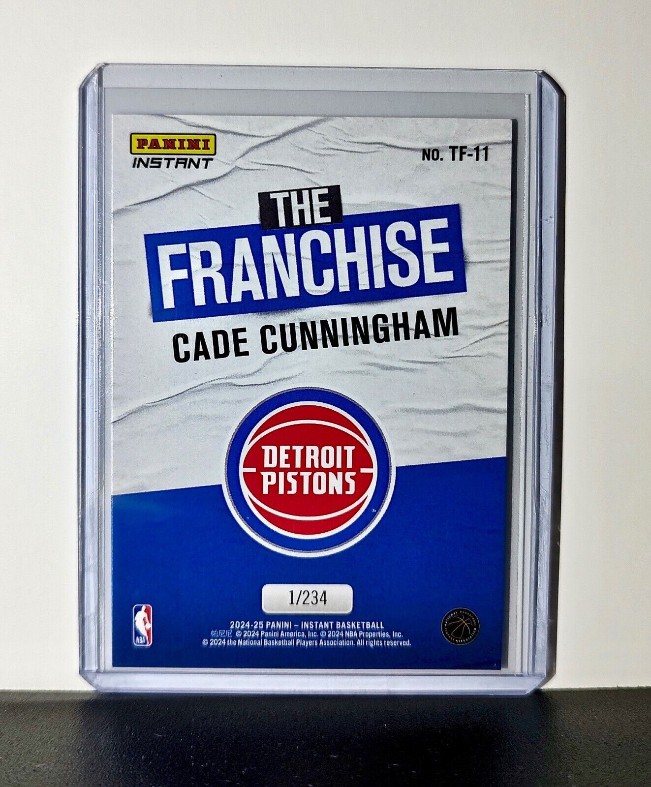 Cade Cunningham 2024-25 Panini The Franchise NBA #11 Card Pistons 1/234