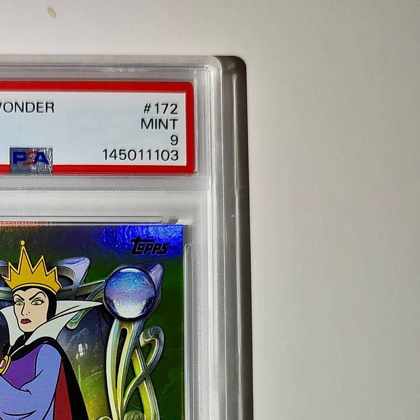 Evil Queen 2025 Topps Disney #172 Card Snow White and the Seven Dwarfs PSA 9