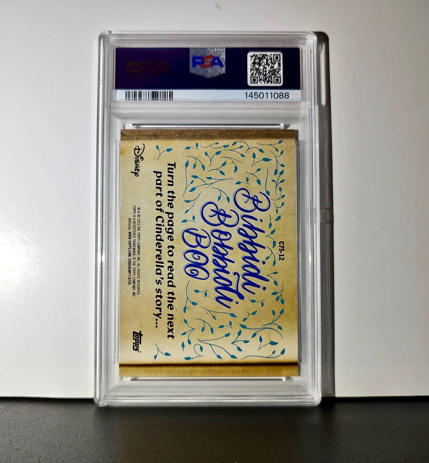 Why she must be… Cinderella's Fairy Godmother! 2025 Topps Disney #C75-12 PSA 9