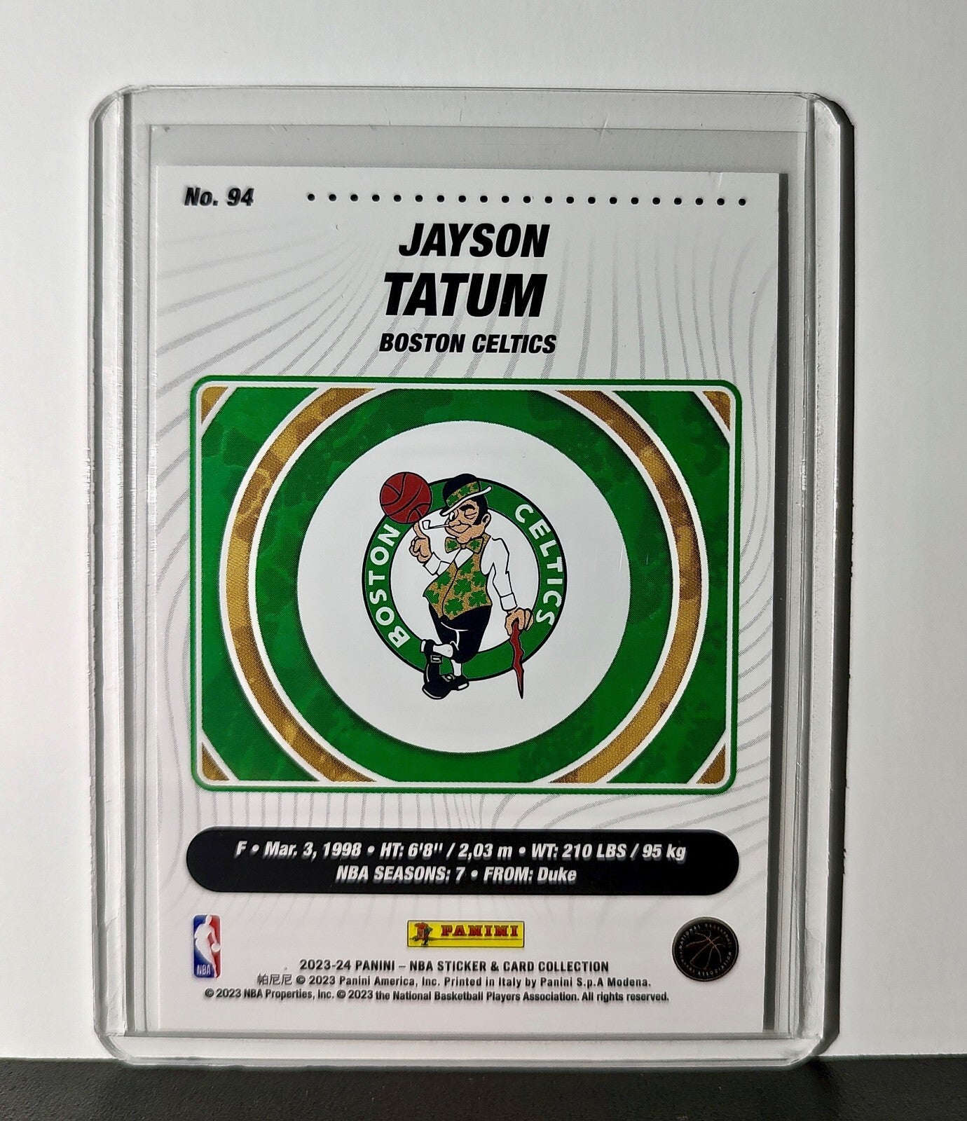 Jayson Tatum 2023-24 Panini NBA Basketball #94 Card Boston Celtics
