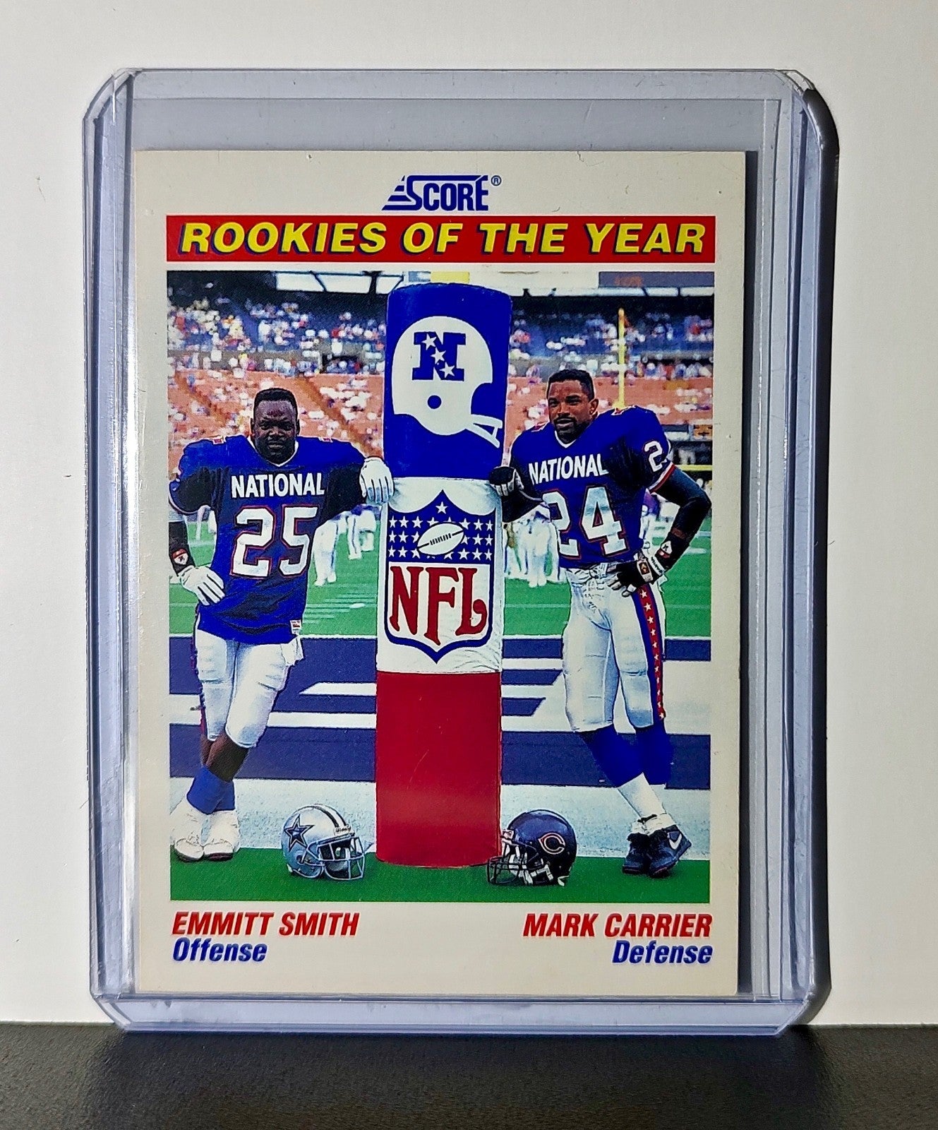 Emmitt Smith / Mark Carrier 1991 Score NFL #675 Card Dallas Cowboys / Bears
