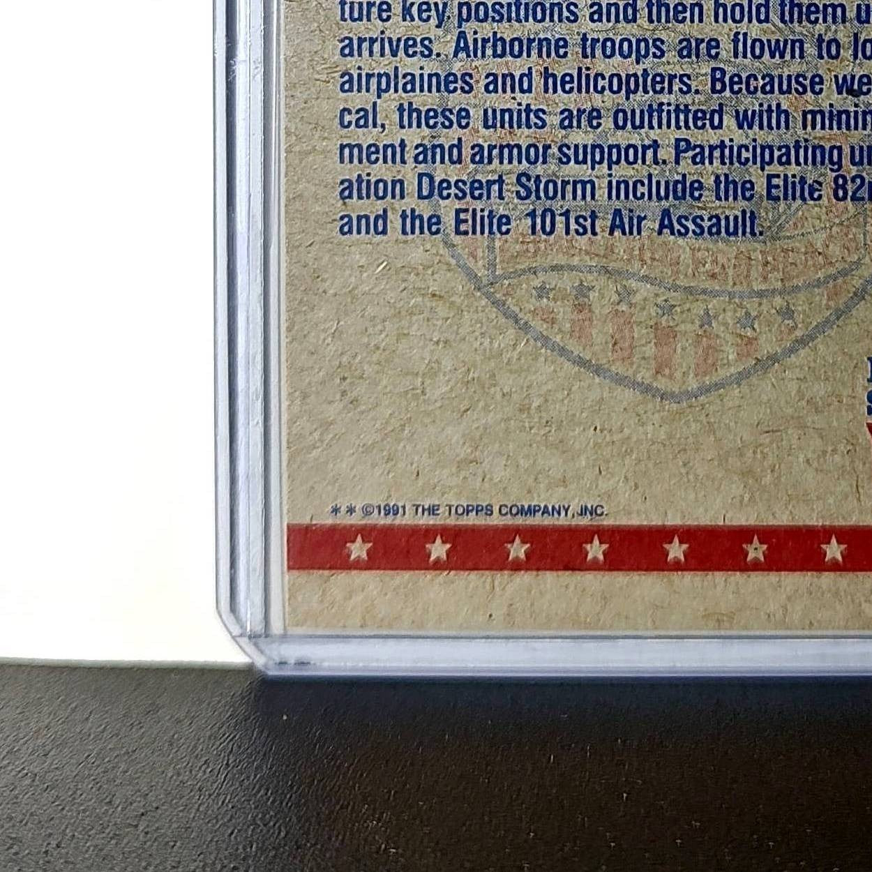 Airborne Unit 1991 Topps Desert Storm #68 Card