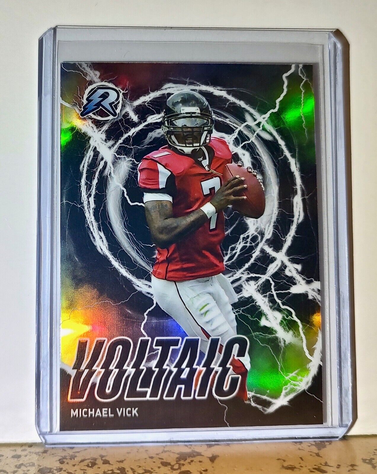 Michael Vick 2023 Topps Resurgence Voltaic #RV-5 Refractor Card Atlanta Falcons
