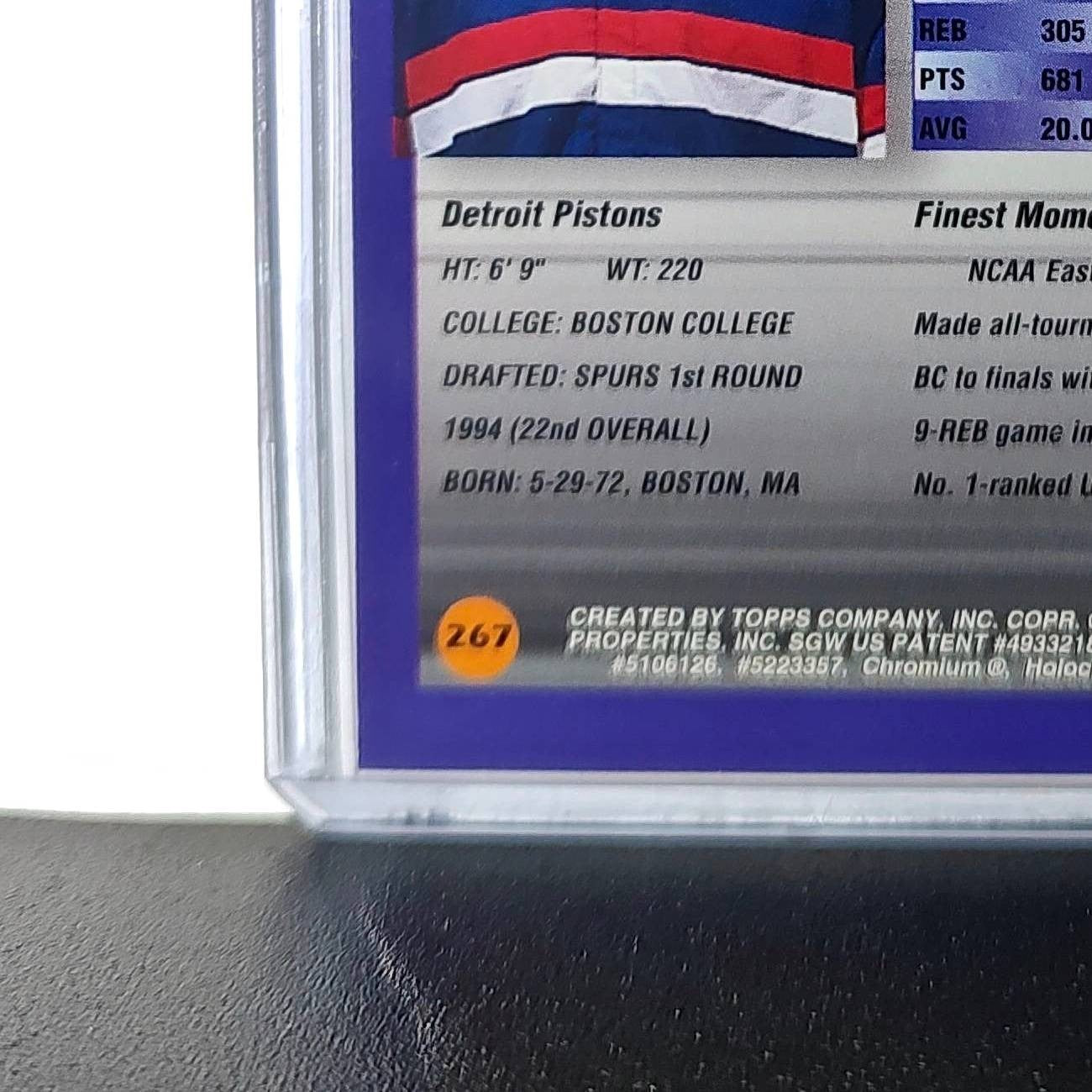 Bill Curley Rookie 1994-95 Topps Finest #267 Basketball Card