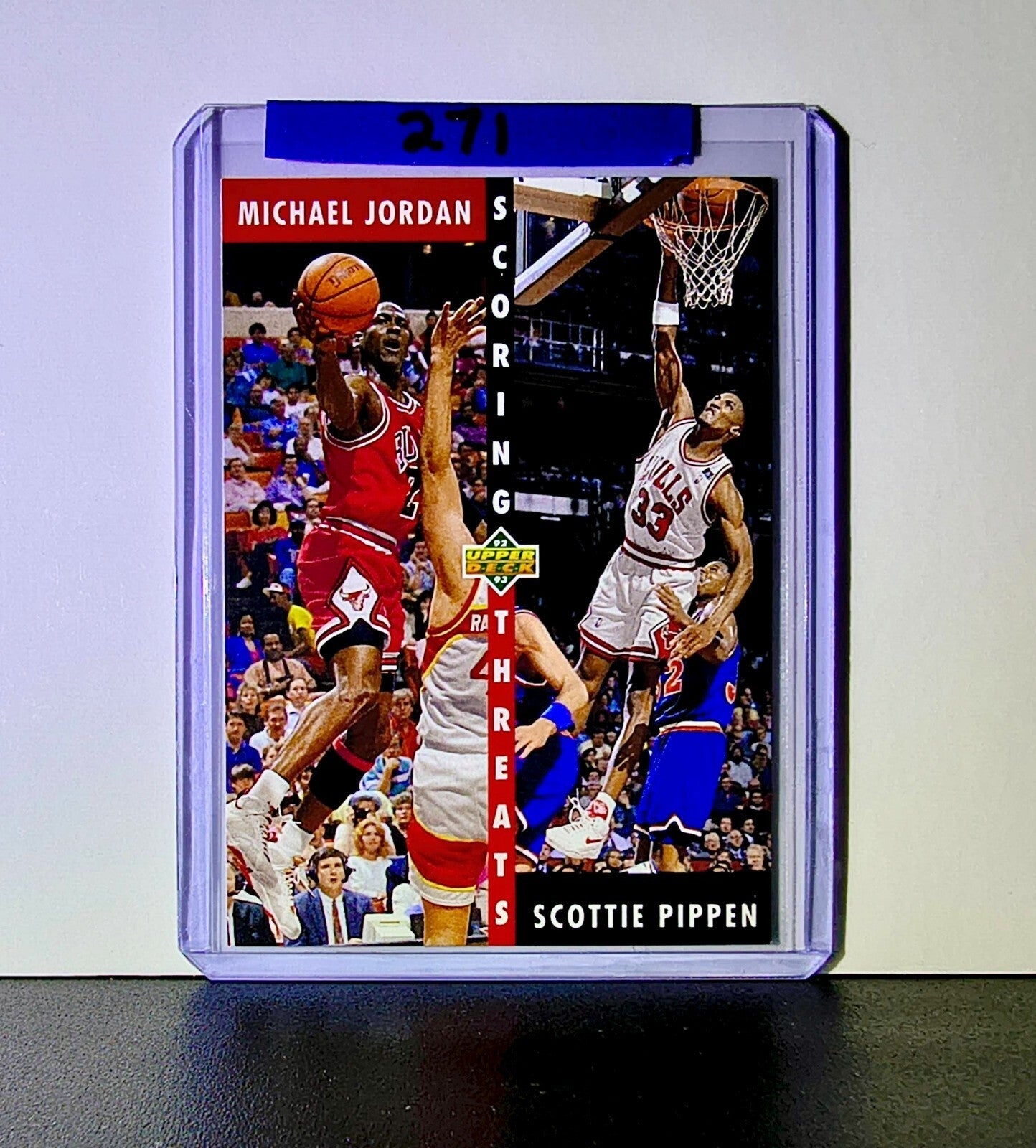 Michael Jordan Scottie Pippen 1992-93 Upper Deck Scoring Threats #62 Card Bulls