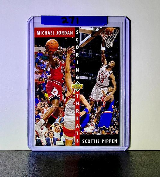 Michael Jordan Scottie Pippen 1992-93 Upper Deck Scoring Threats #62 Card Bulls