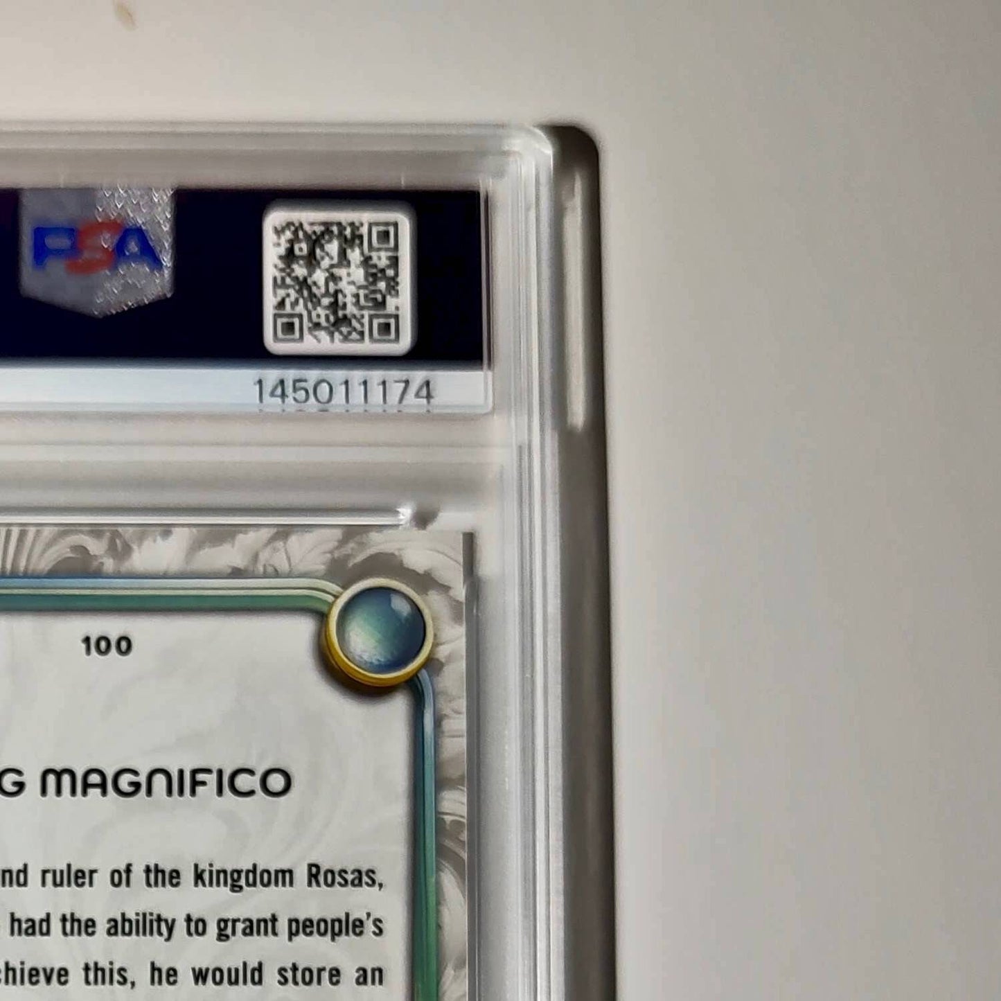 King Magnifico 2025 Topps Disney Wonder #100 Winter Variant Card Wish PSA 9