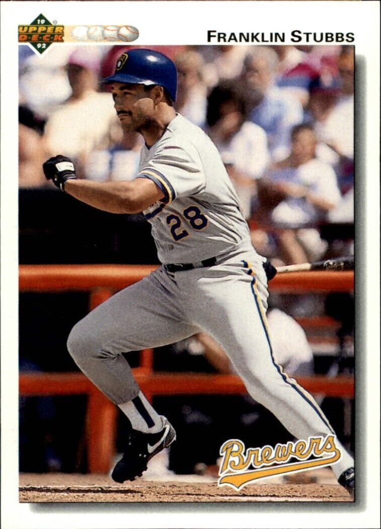 Franklin Stubbs 1992 Upper Deck MLB #396 Baseball Card Milwaukee Brewers