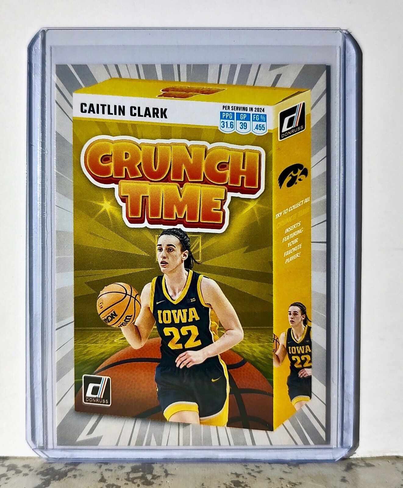 2023-24 Caitlin Clark Panini Donruss #SS-CT1 Crunch Time Card Iowa Hawkeyes